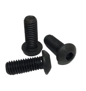 #10-32 x 1-1/4" Button Head Socket Cap Screws Plain Finish QTY 100