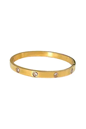 10 Crystal Gold Love Eternity Bracelet