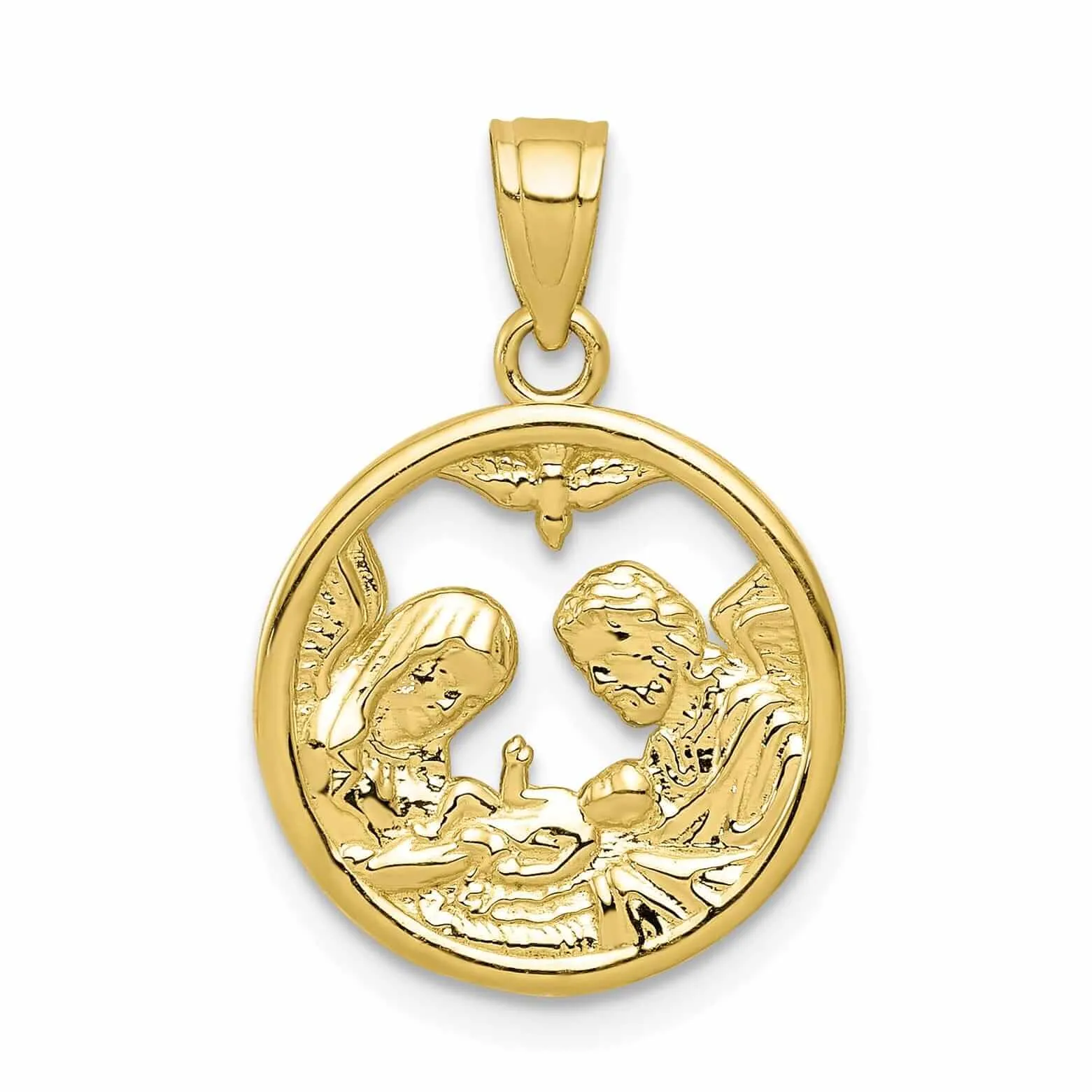 10k Yellow Gold Polished Nativity Pendant