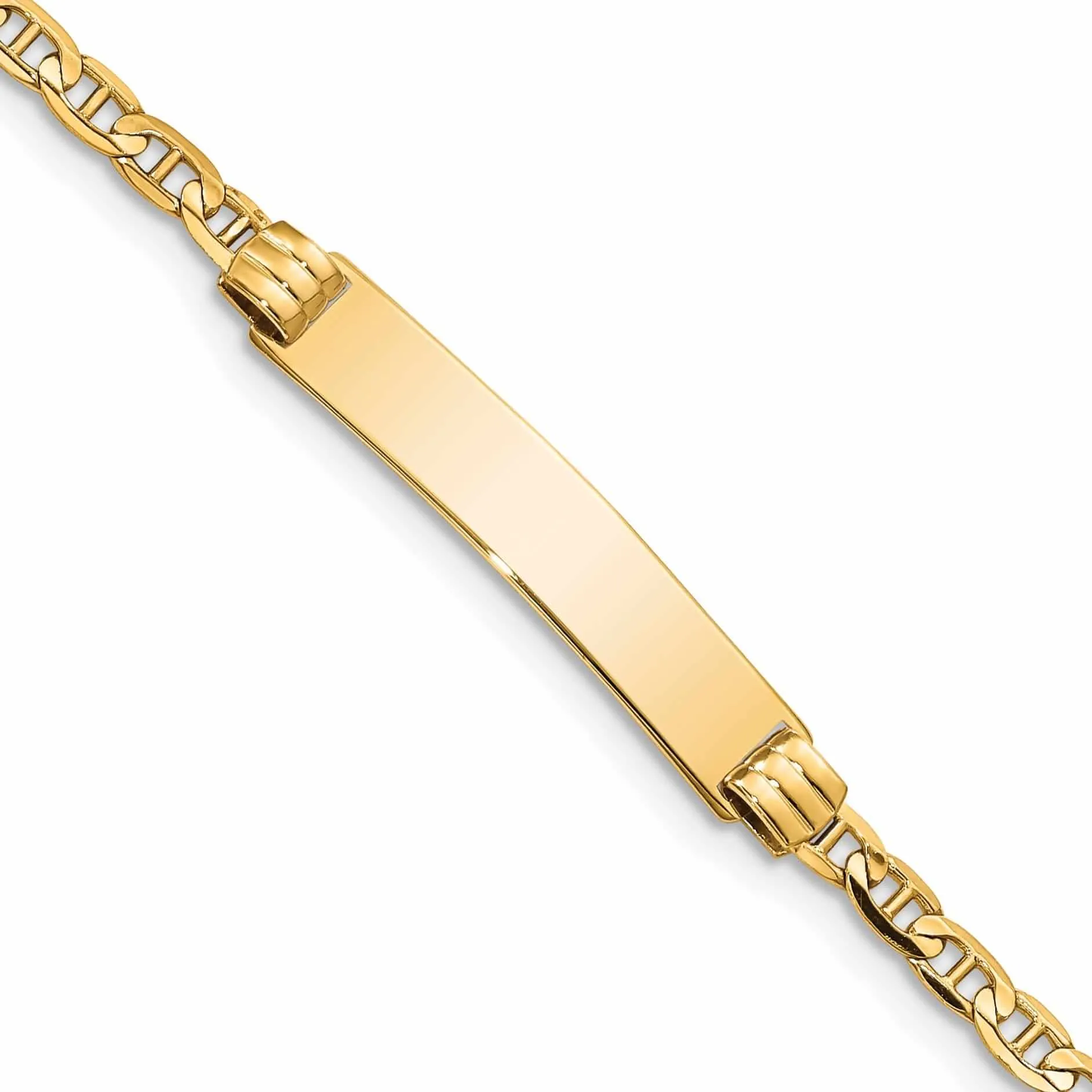 14k 6" Anchor Link Child ID Bracelet