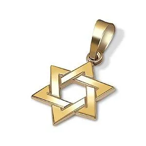 14K Gold Small Star of David Pendant