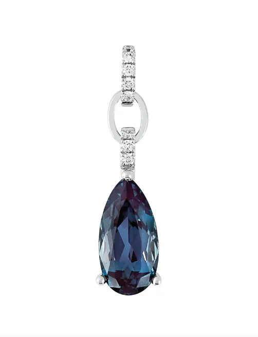 14KW Pear Shape Alexandrite Pendant