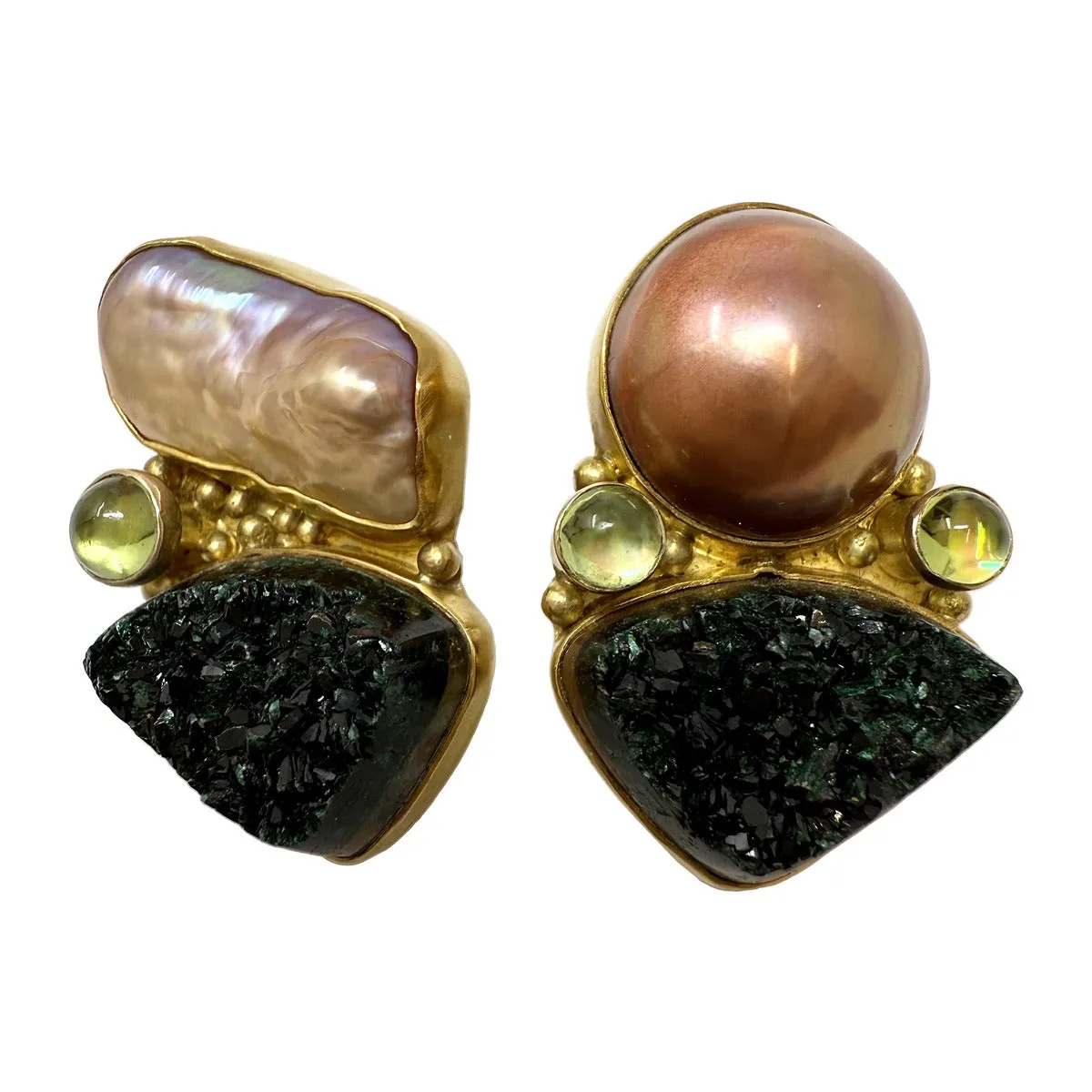 18K Gold Vintage Clip-on Earrings