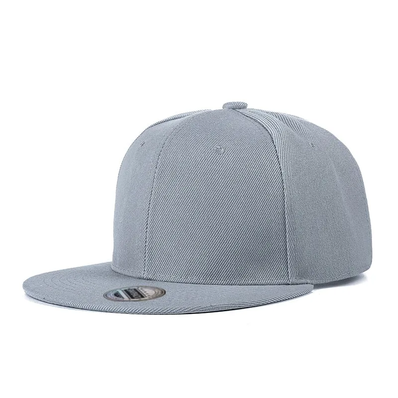 1pcs Unisex Cap Acrylic Plain Snapback Hat High Quality Adult Hip Hop Baseball Cap Men Women Outdoor Leisure Baseball Flat Hat