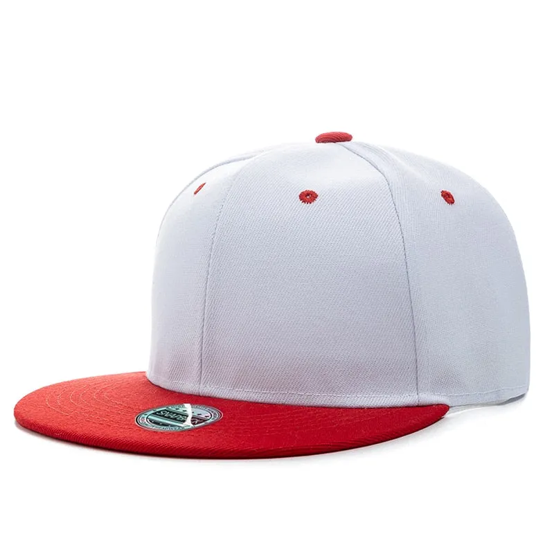 1pcs Unisex Cap Acrylic Plain Snapback Hat High Quality Adult Hip Hop Baseball Cap Men Women Outdoor Leisure Baseball Flat Hat