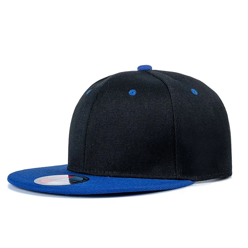 1pcs Unisex Cap Acrylic Plain Snapback Hat High Quality Adult Hip Hop Baseball Cap Men Women Outdoor Leisure Baseball Flat Hat