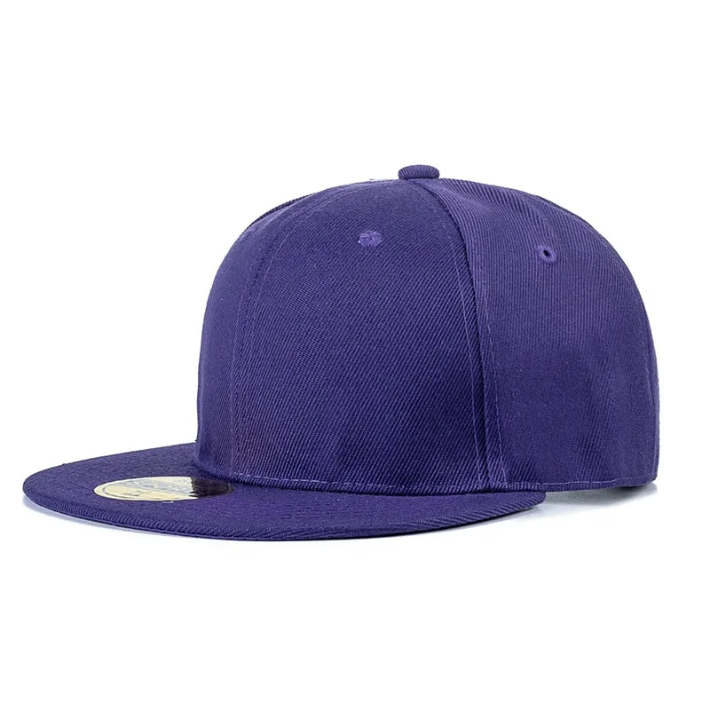 1pcs Unisex Cap Acrylic Plain Snapback Hat High Quality Adult Hip Hop Baseball Cap Men Women Outdoor Leisure Baseball Flat Hat