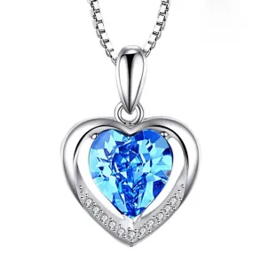 5 colors Heart shaped Gemstone Pendant