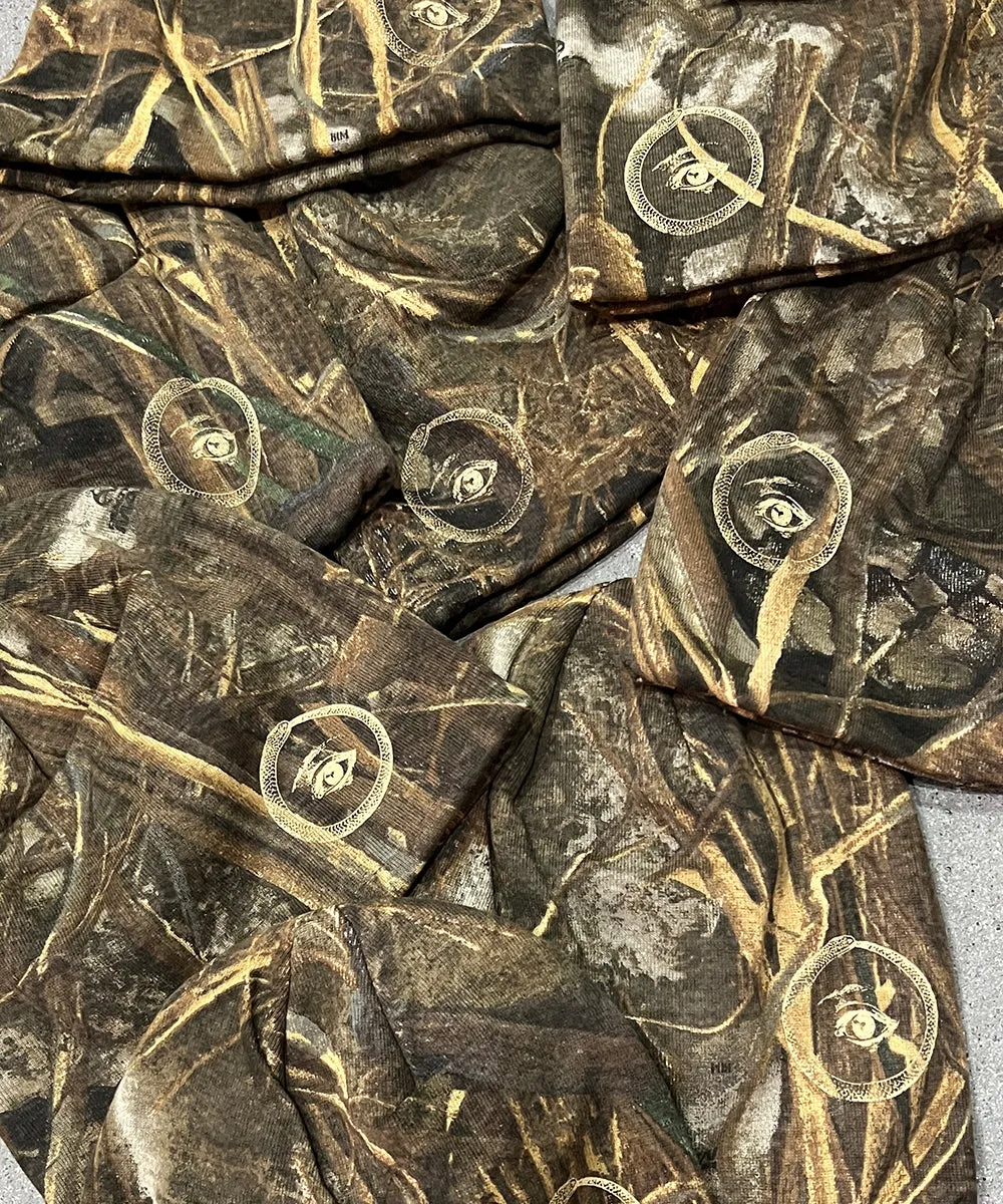 8" licensed camo beanie - BEIGE CAMO EYE3