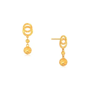 916 Gold Dangle Dazzle Earrings