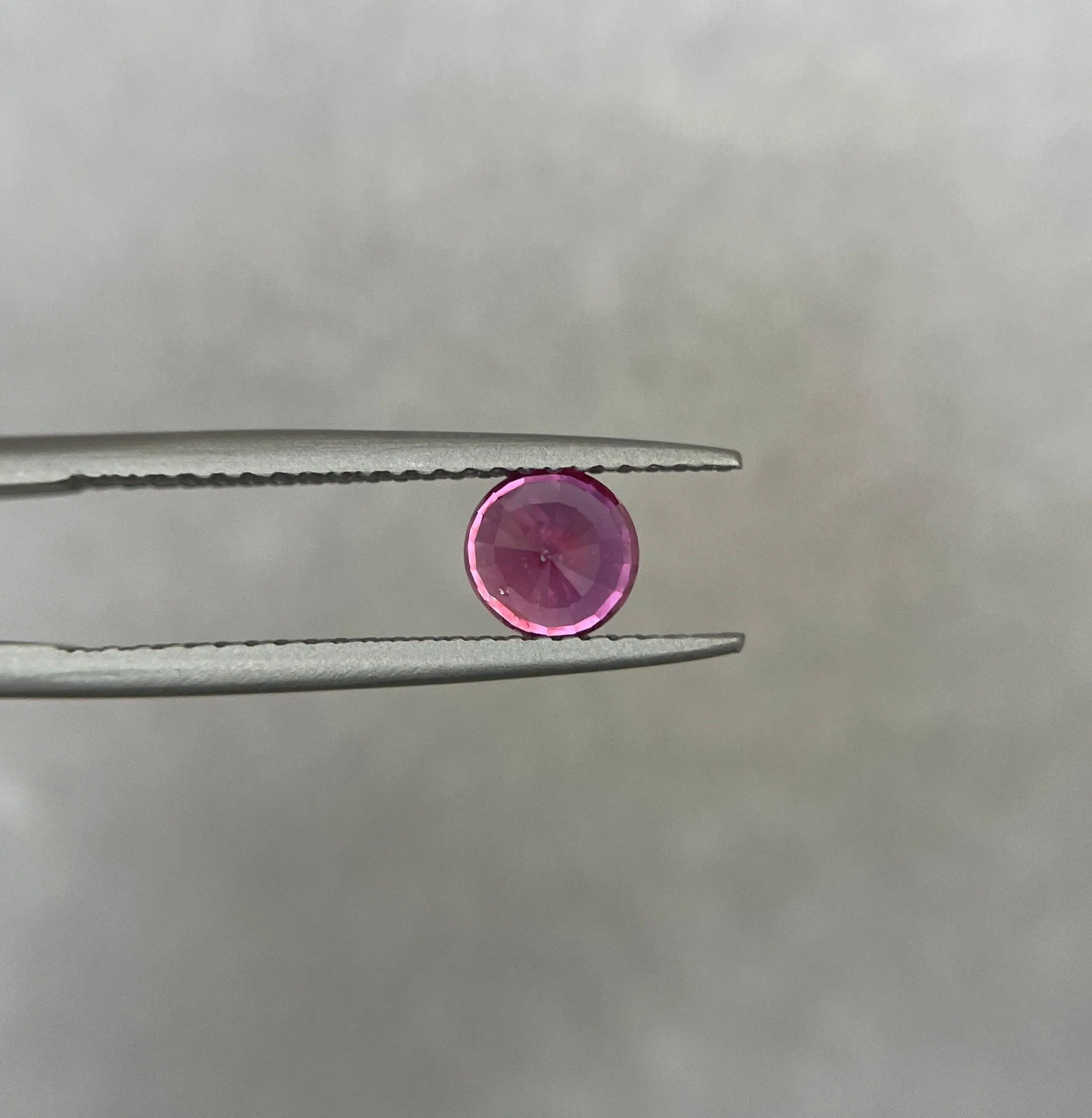 AAA Flawless Natural Pink Sapphire Loose Round Gemstone, Loose Pink Sapphire Cut for Genuine Jewellery Making Tools & Ring Raw 1.03 Carat