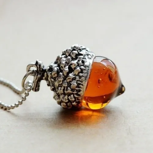 Acorn Amber Necklace