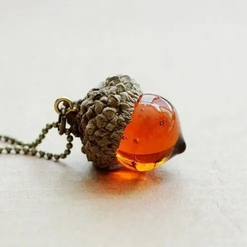 Acorn Amber Necklace