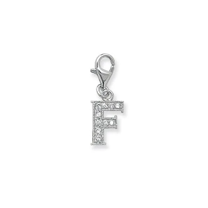 Acotis Silver Pendant Zirconia with Initial G6282/F