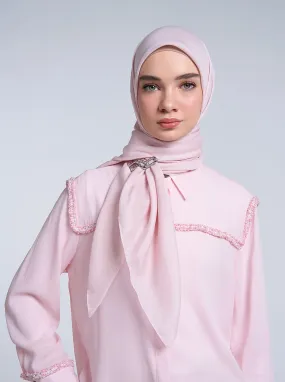 AIRY VOILE SCARF PLAIN POWDER PINK