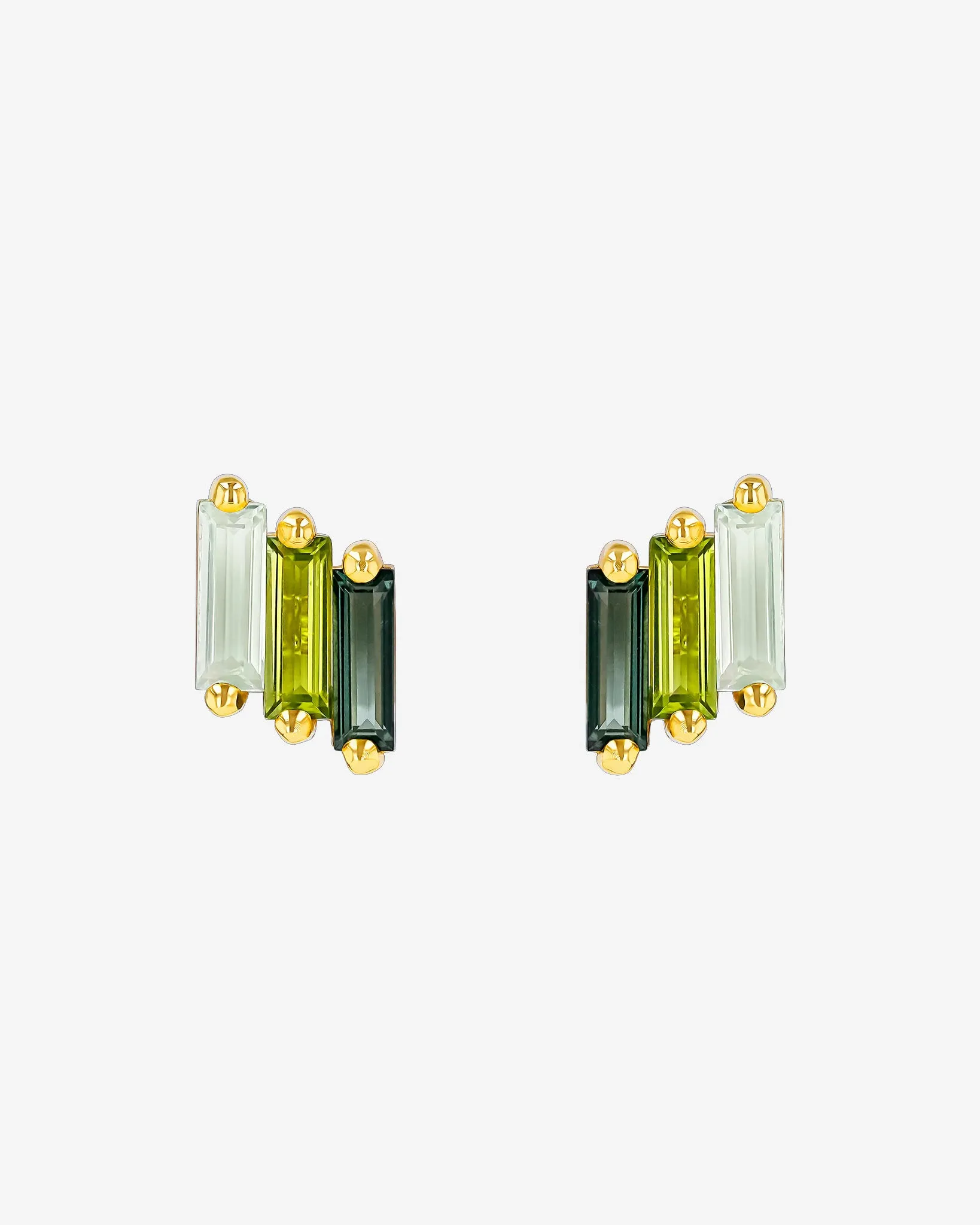 Amalfi Midi Green Ombre Studs