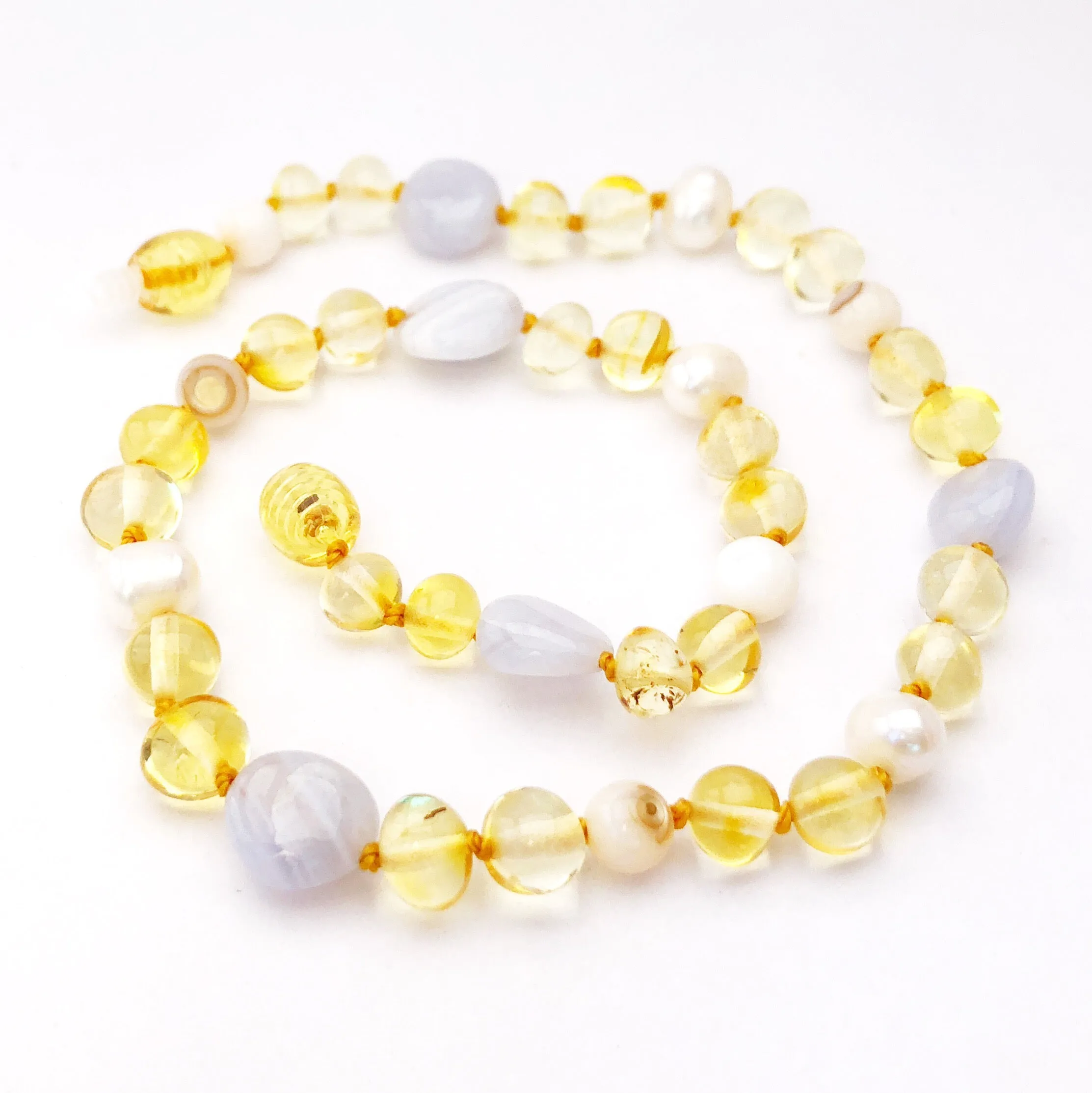 Amber Goose Gemstone & Amber Necklace - Princess