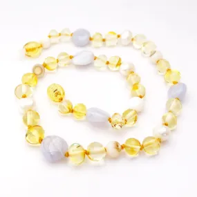 Amber Goose Gemstone & Amber Necklace - Princess