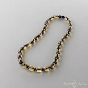 Amber necklace "Black diamond"