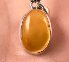 AMBER Pendant - AAA, Sterling Silver - Crystal Pendant, Fine Jewelry, Healing Crystals and Stones,  53417