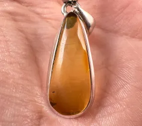 AMBER Pendant - AAA, Sterling Silver - Crystal Pendant, Fine Jewelry, Healing Crystals and Stones,  53420