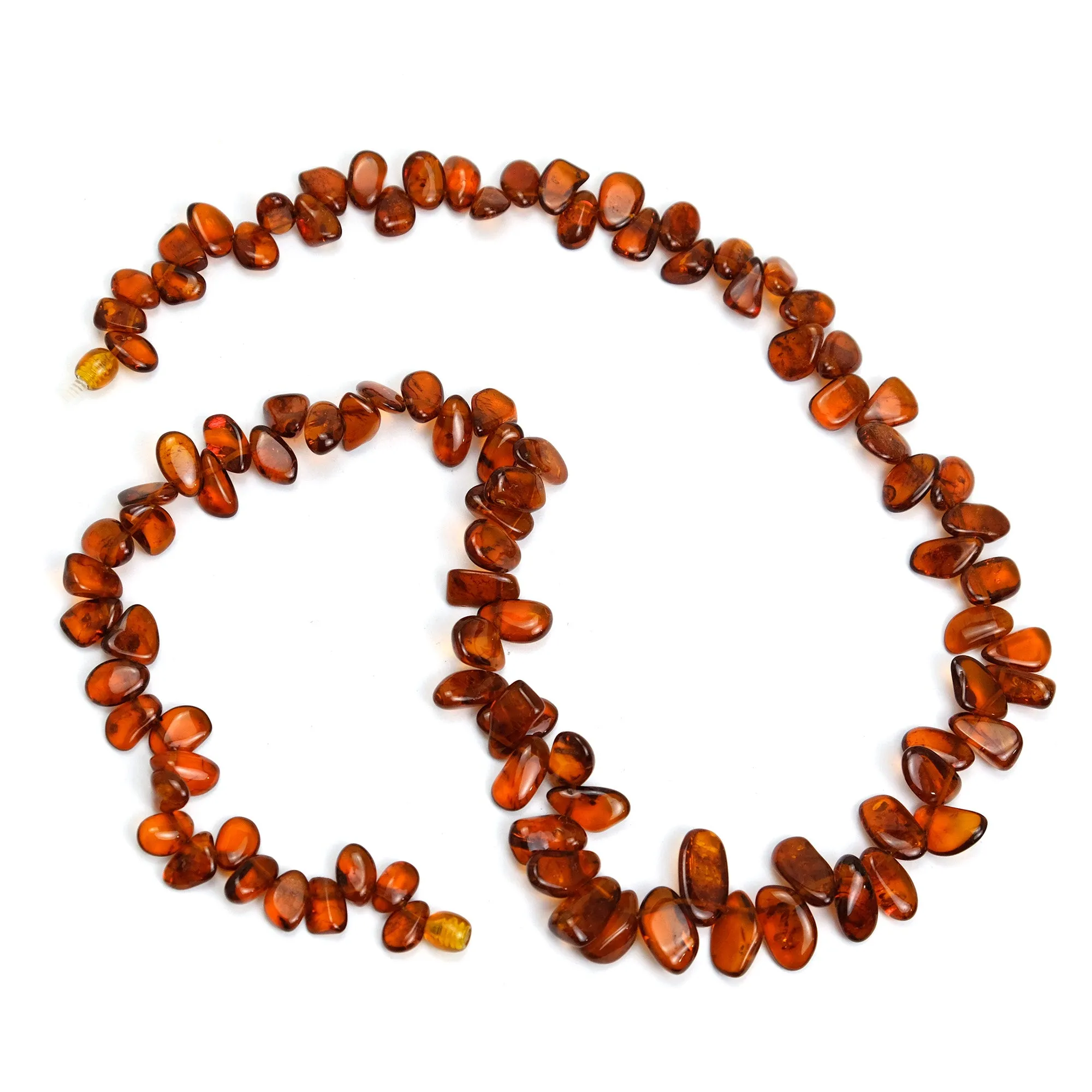 Amber Teardrop Strand Necklace