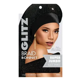 ANNIE MS. REMI Glitz Braid Bonnet Jumbo XL [BLACK] #03647