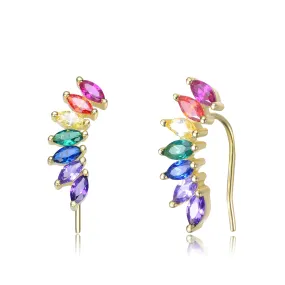 Arc-en-Ciel Rainbow cuff earrings