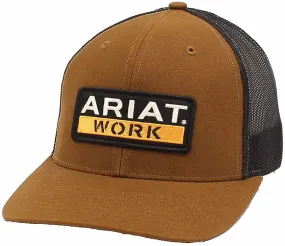 Ariat Men's R112 Work Patch Snap Back Hat, Brown