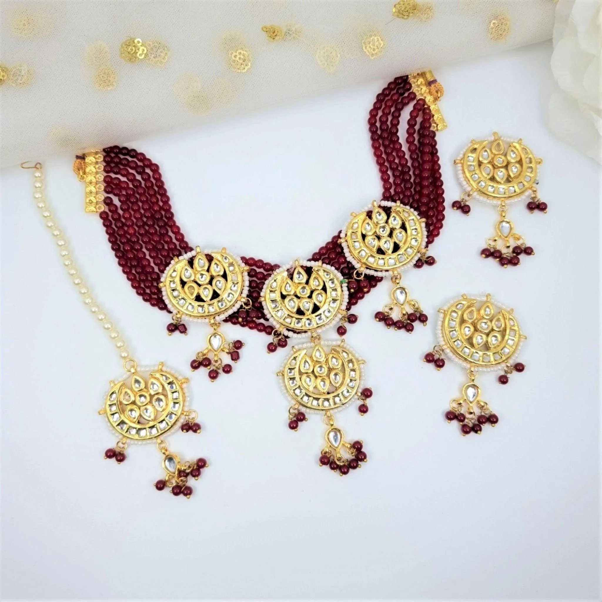 Arwa Kundan Choker Necklace Set