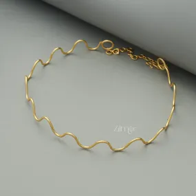 AS1011331 - Zig Zag Collar Choker Necklace