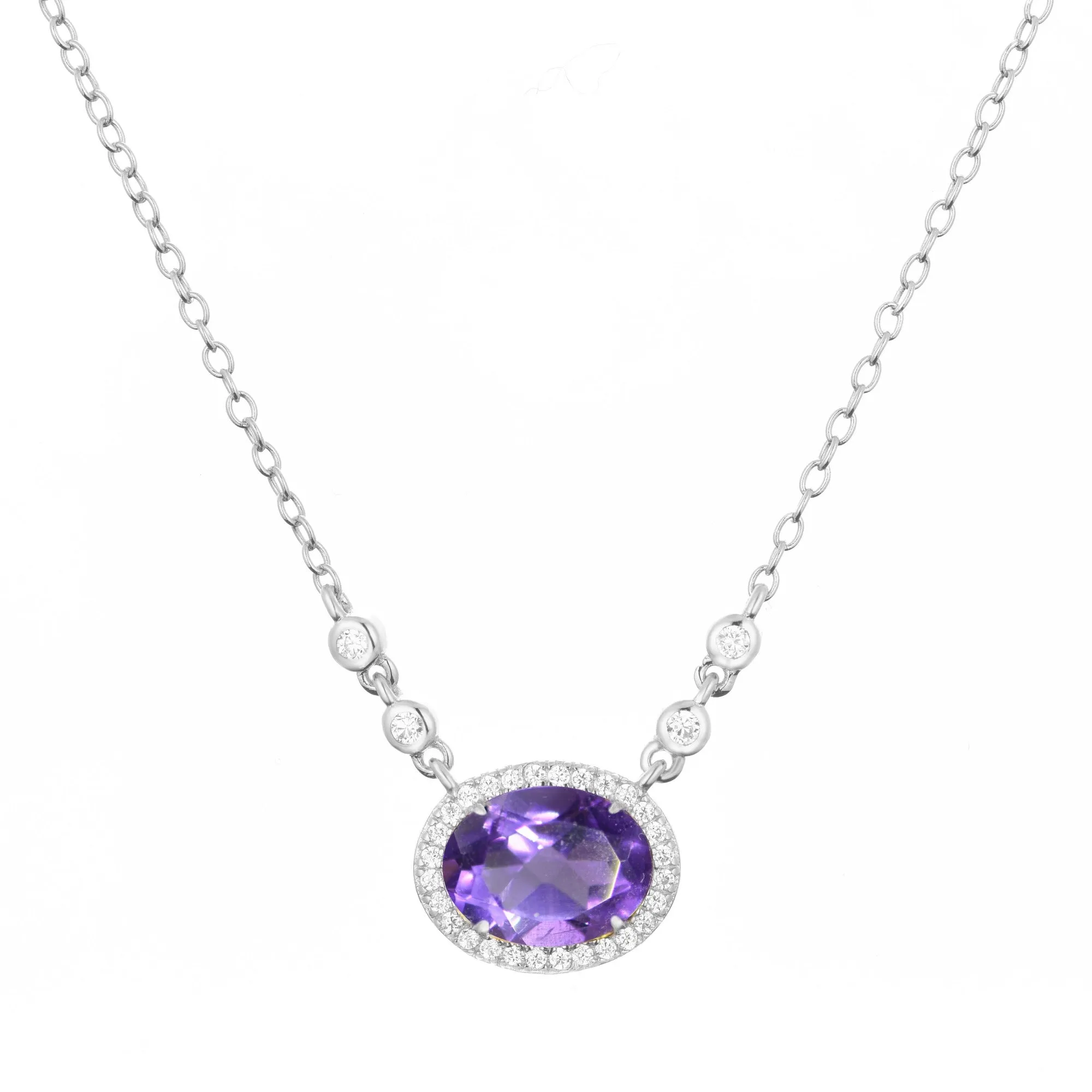 Aura Purple Amethyst Gemstone Necklace