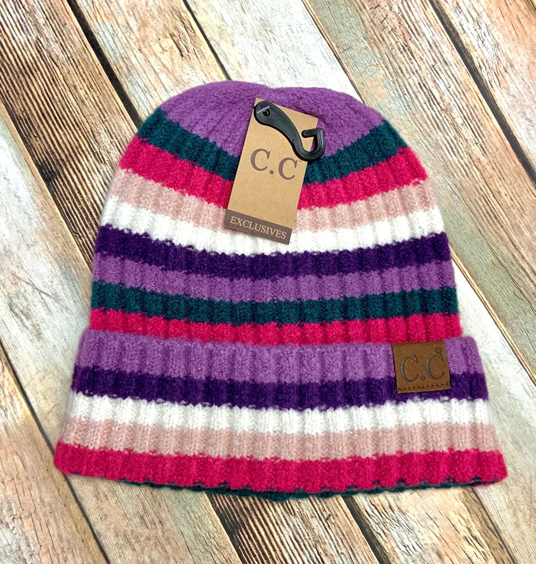 Authentic CC Multi Striped Ribbed Collection Hat, Scarf and Gloves (all sold separately)