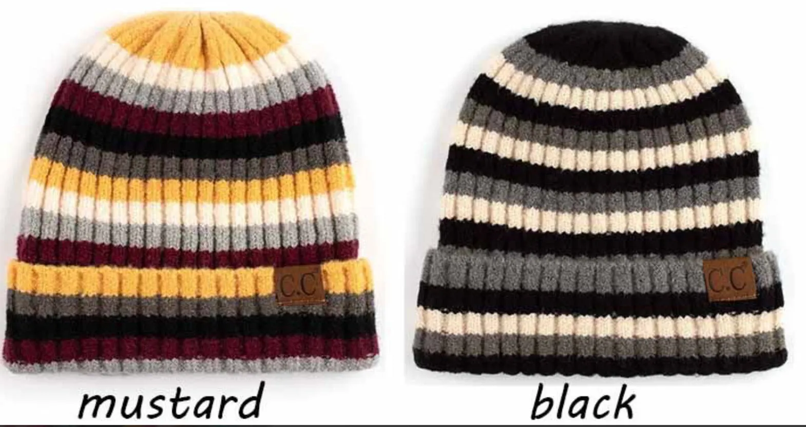 Authentic CC Multi Striped Ribbed Collection Hat, Scarf and Gloves (all sold separately)