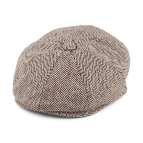 Baby Herringbone Newsboy Cap Brown Wholesale Pack