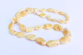 Baltic Amber Necklace Butterscotch Natural Yellow Beads Unisex Jewelry 23" 20.8 gram