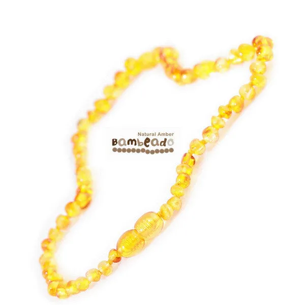 Bambeado Child Necklace Bud 37cm-Honey