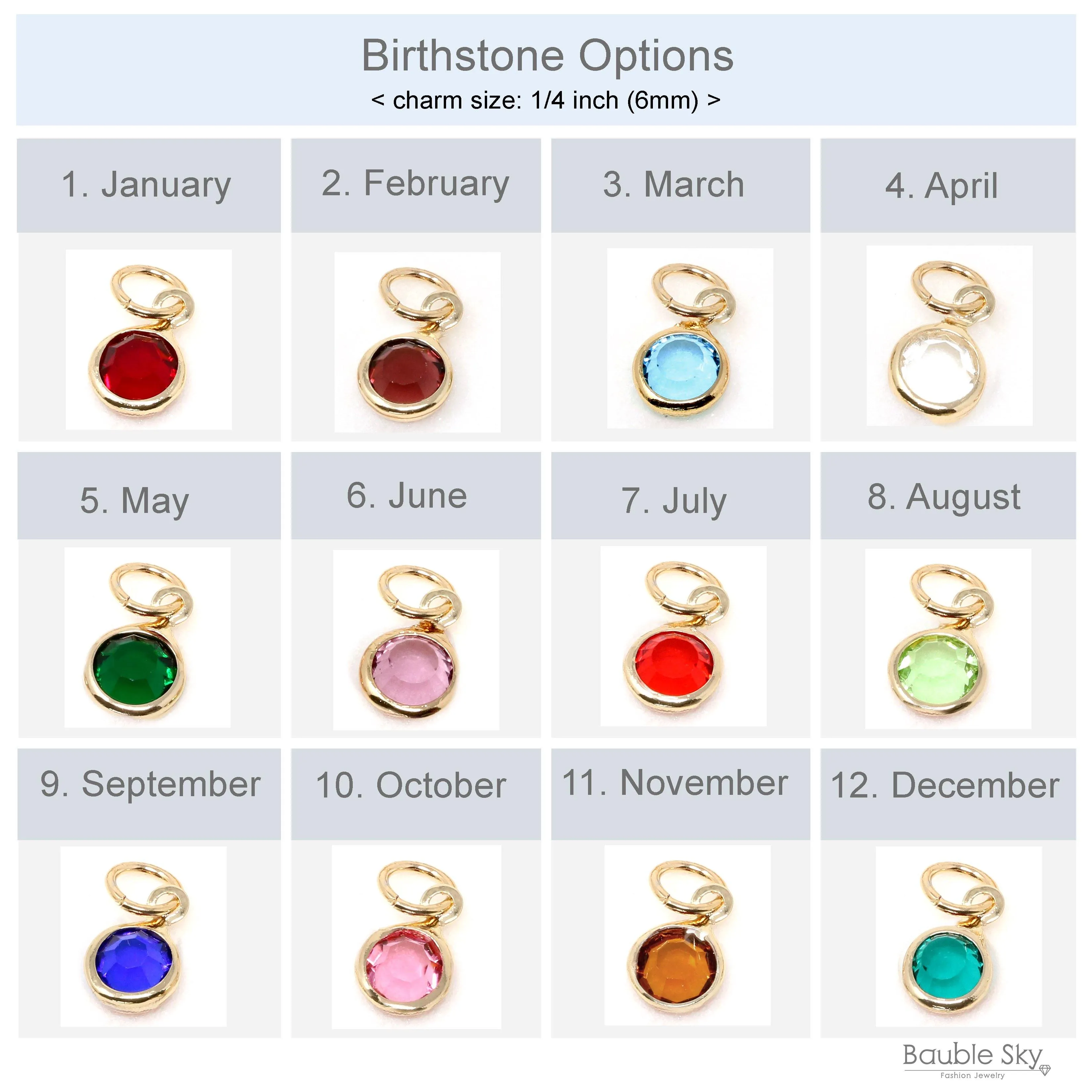 Birthstone Carabiner Lock Earrings