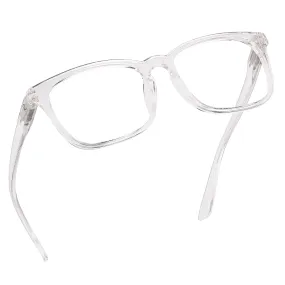 Blue Light Blocking Reading Glasses (Clear, 200 Magnification) Computer