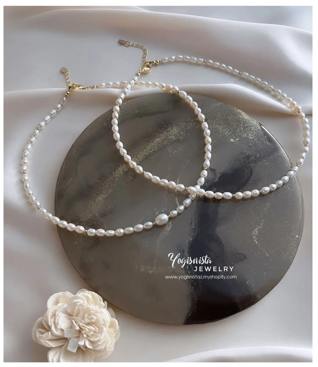 Bora Bora Baroque Freshwater White Pearl Necklace - June Birthstone