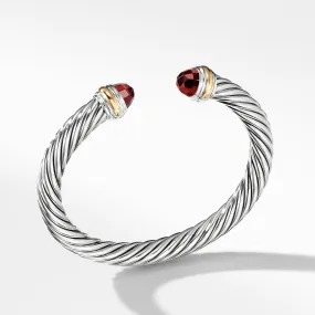 Bracelet with Garnet and 14K Gold, Size Medium