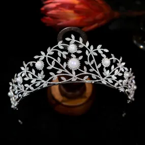 Bridal Pearl Crown Tiaras Bridal Headpiece Wedding Hair Accessories