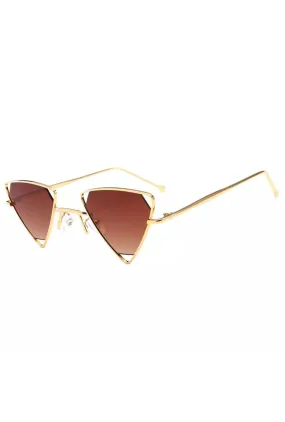 Brown Triangle Fashion Glasses