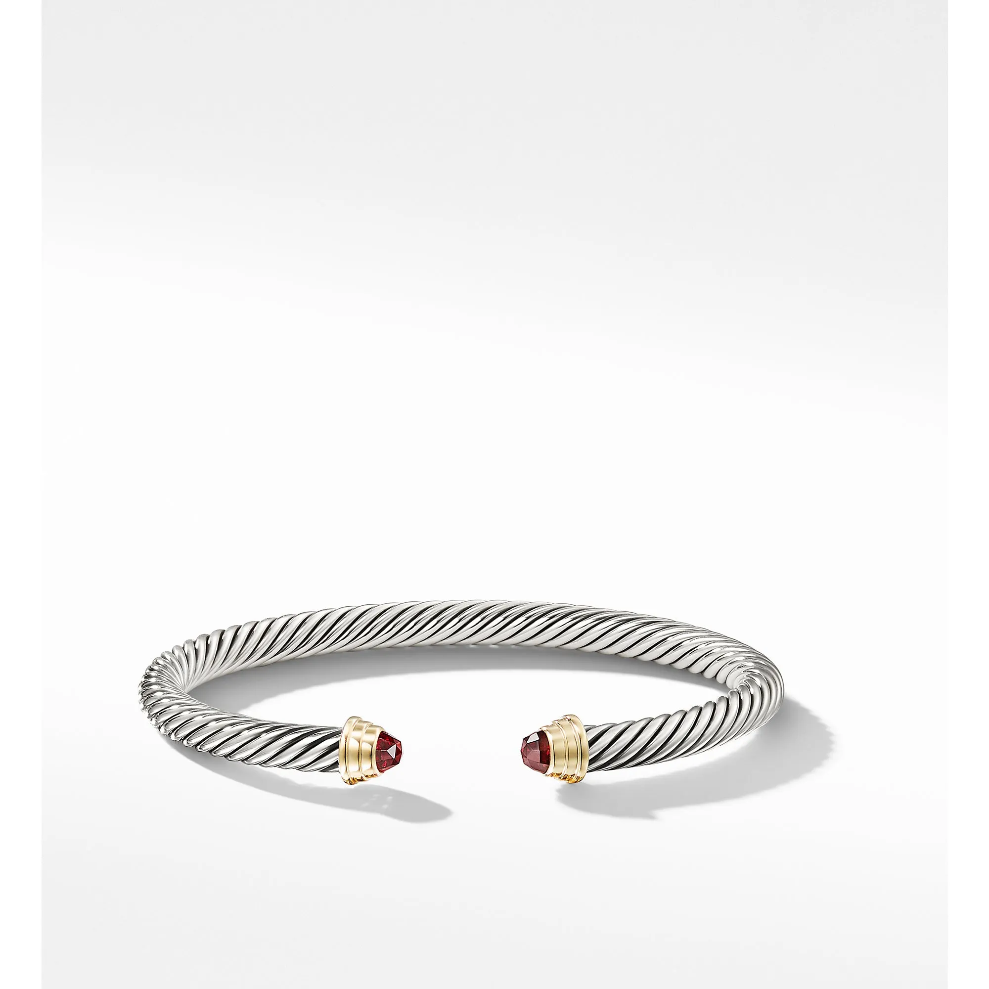 Cable Kids® Birthstone Bracelet with Garnet and 14K Gold, 4mm