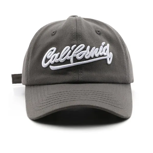 California Embroidery Grey Adjustable Baseball Cap 加州刺繡灰色可調節棒球帽 KCHT2367