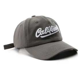 California Embroidery Grey Adjustable Baseball Cap 加州刺繡灰色可調節棒球帽 KCHT2367