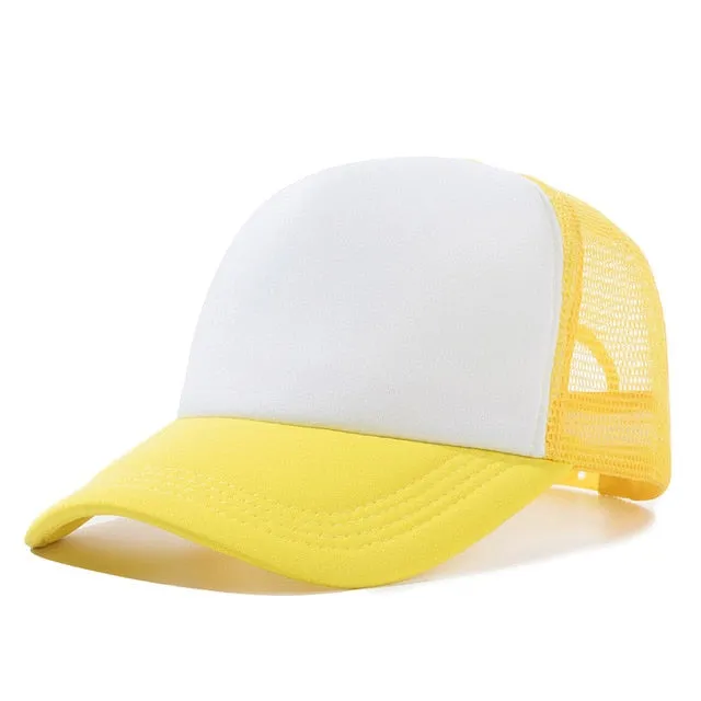 Casual Plain Mesh Baseball Adjustable Snapback Cap