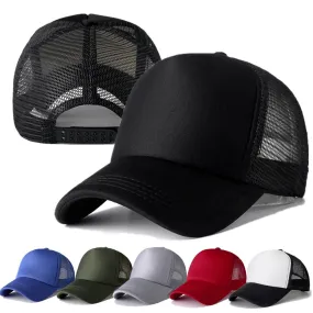 Casual Plain Mesh Baseball Adjustable Snapback Cap