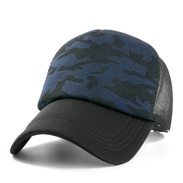 Casual Plain Mesh Baseball Adjustable Snapback Cap