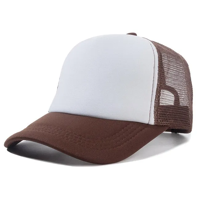 Casual Plain Mesh Baseball Adjustable Snapback Cap